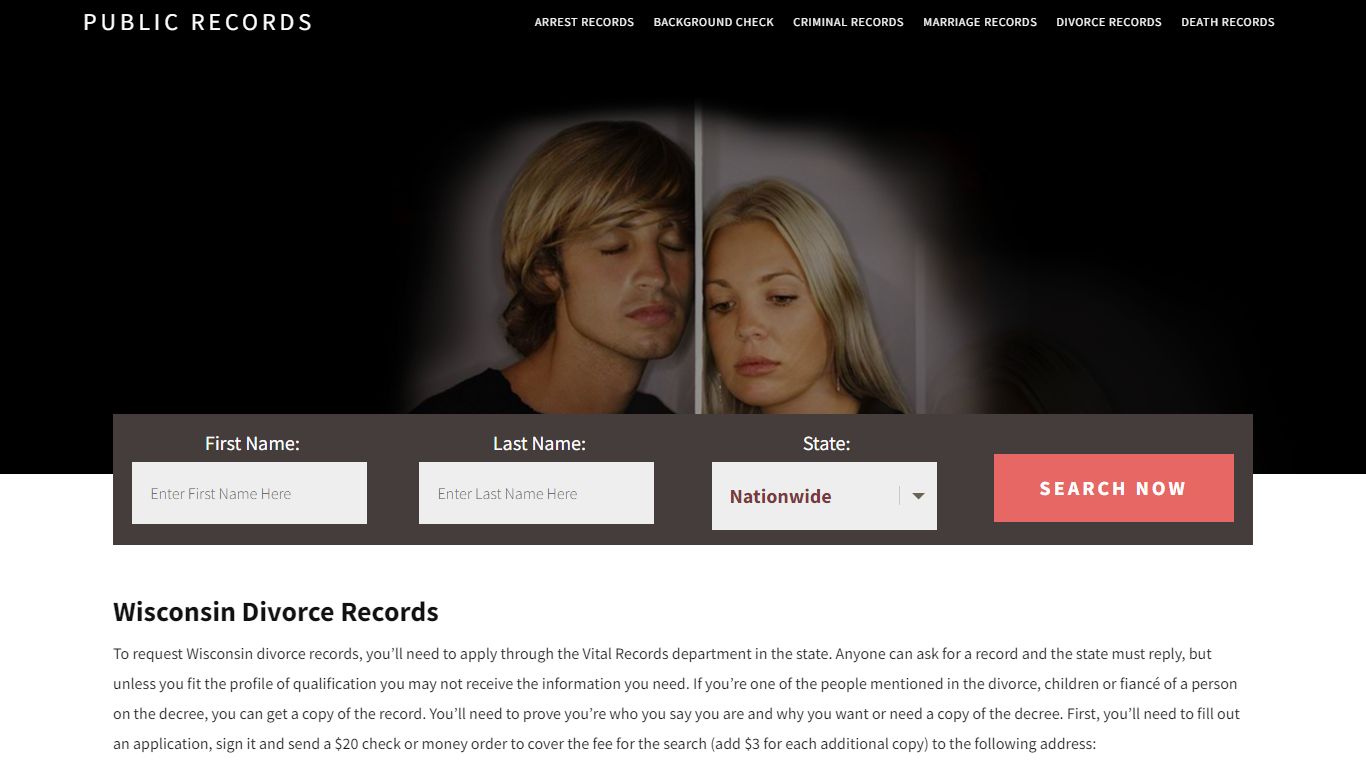 Wisconsin Divorce Records | Enter Name and Search. 14Days Free